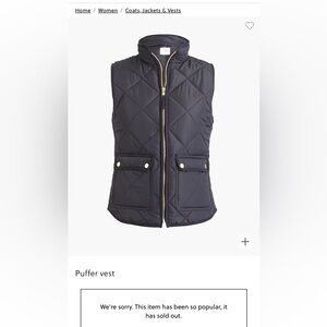 Jcrew Factory Black Vest - M